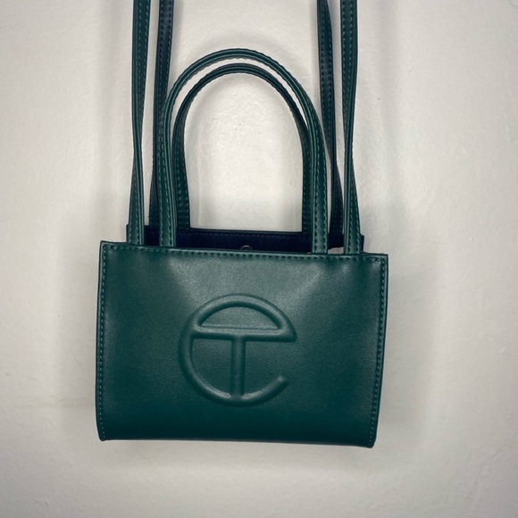 Telfar Small Shopping Bag in Dark Olive - Picture 2 of 9